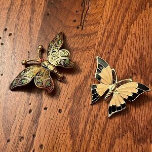 Butterfly brooches
